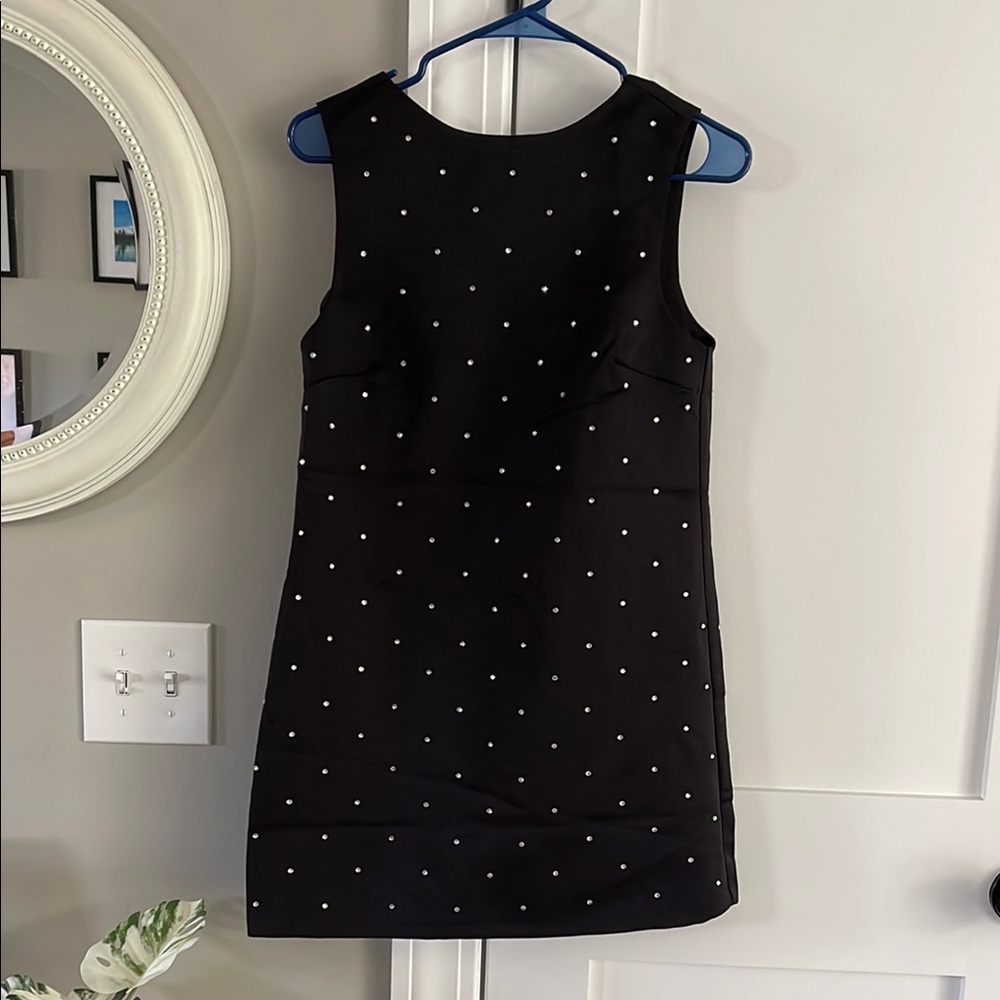 H&M black dress with crystal embellishments